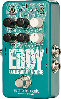 Das EHX Eddy kombiniert fette, analoge Vibrato- und Chorus-Sounds in einem kompakten Pedal. Mit einem optionalen …... Electro Harmonix Eddy Vibrato & Chorus