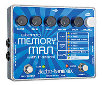 Echo, Reverse Echo, Tap Delay, 30 Sekunden Looper... alles in stereo! Acht programmierbare Presets. Ein flexibleres Pedal findet man kaum. Electro-Harmonix St.Memory Man / Hazarai