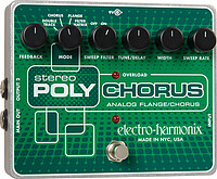 Wiederauflage des Poly Chorus, jedoch in stereo und mit verbessertem Nebengeräuschverhalten. Vielseitig regelbar wartet dieses Gerät mit vielen Optionen auf, die man braucht um seinen eigenen und … Electro Harmonix Stereo Polychorus