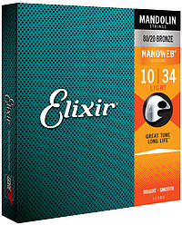 Stärke: 010/014/024/034 Beschichtung: Nanoweb Coating Beschreibung: Beschichtung für 3-5 mal längere Haltbarkeit als …... Elixir Mandolin Nanoweb *