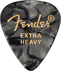 Fender® 351 Picks, XHeavy Black Moto 12 