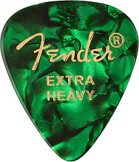 Fender® 351 Picks, XHeavy Green Moto 12  