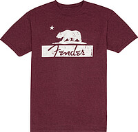 Fender® Burgundy Bear Unisex Tee, L  