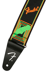 Fender® Neon Monogr. Strap, green/ornage 