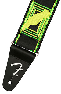 Fender® Neon Monogr. Strap, green/yellow 