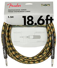 Fender® Prof. Series Kabel 5,​5m Woodland 