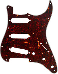 Fender® Strat® Pickguard 11-​h 4ply tort. 