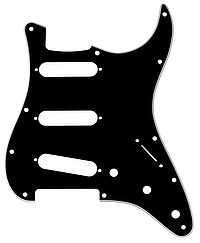 Fender® Strat® Pickguard SSS, 11h, black 