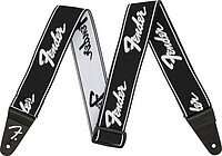 Fender® WeighLess Strap Running Logo bk  