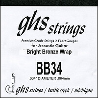 GHS Einzelsaite Bright Bronze BB 34  