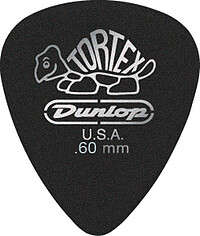 Dunlop Plectren Black Tortex 060 (12)  