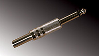 Beschreibung: mono, Federzugentlastung, Kabeldurchmesser 5,5 mm Klinkenstecker Metall, 5,5 mm