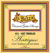 La Bella 411 Antique Classic Gut Trebles 