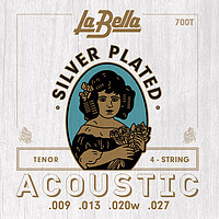 La Bella 700T Acoustic Tenor Guitar silv 