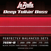 La Bella 760N-​B Black Nylon Bass 060/​135 