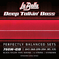 La Bella 760N-​CB Black Nylon Bass043/​135 