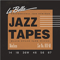 La Bella Jazz Tapes 800 M Black Nylon  