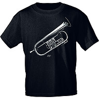 T-​Shirt schwarz Flügelhorn XL  