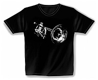 T-​Shirt schwarz Space Trumpet L  