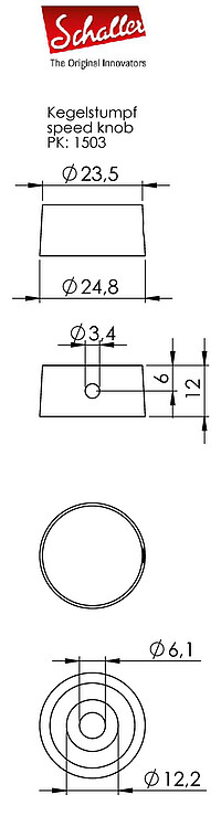 Schaller Speed Knob chrome (2)  